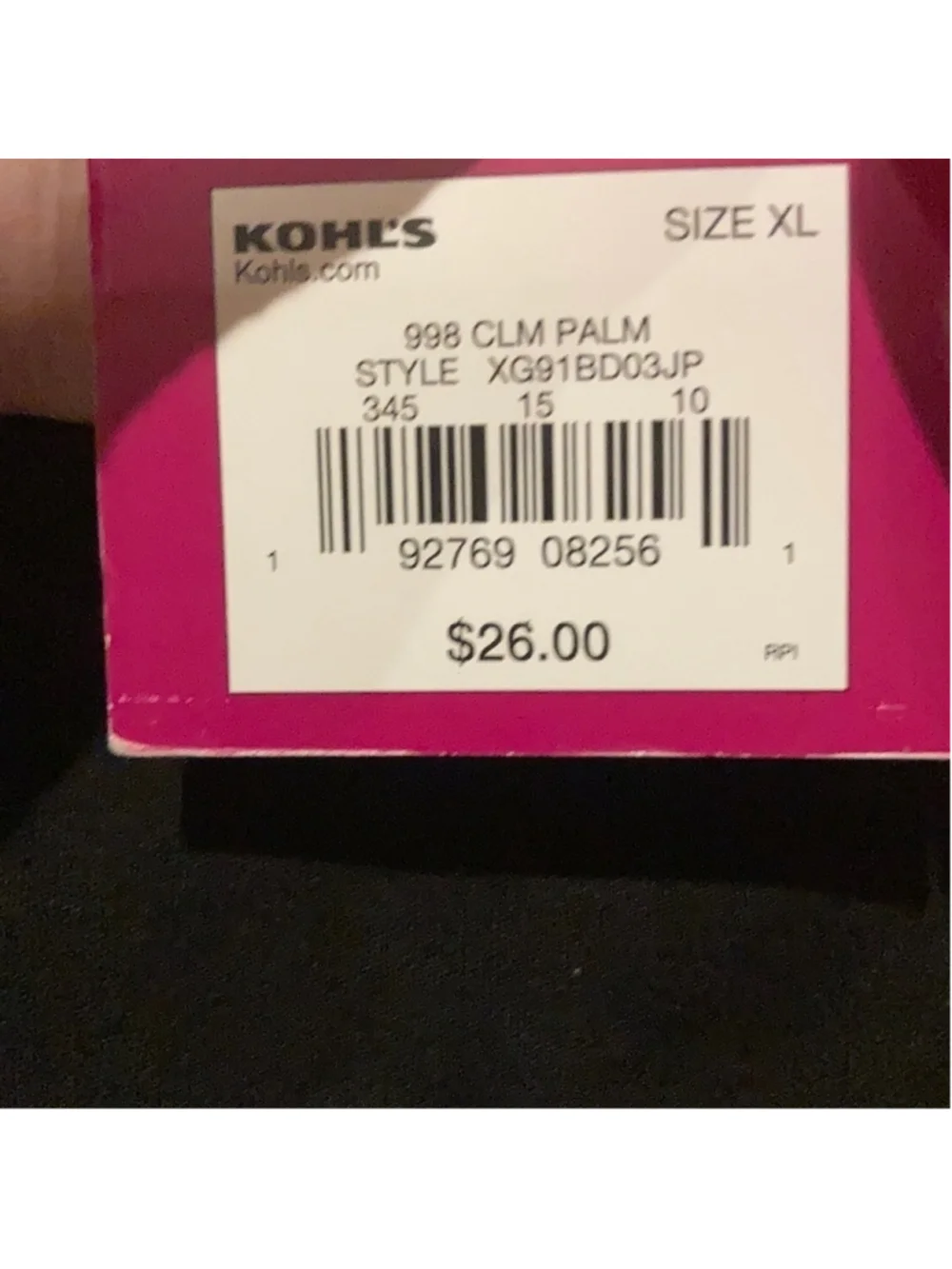 SO tropical print bikini top knot front sw40 size xl